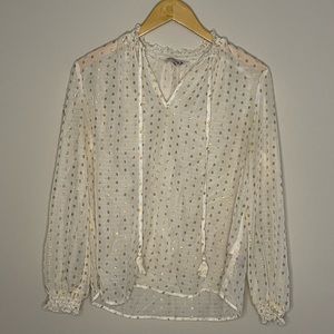 Sheer blouse with shimmer dots